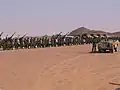 Parade of Polisario Troops in Western Sahara, celebrating the 32nd anniversary of the Polisario, in 2005