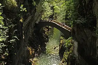 Saut de Brot bridge over the Areuse near Brot-Dessous