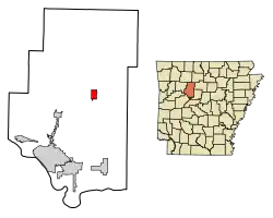 Location of Hector in Pope County, Arkansas.