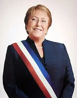 Michelle Bachelet(served 2006–2010; 2014–2018) (1951-09-29) September 29, 1951 (age&nbsp;74)
