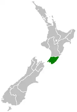 Location of Greater Wellington(Wellington Region)