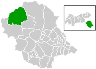 Location within Lienz district