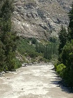 The Maipo river in the Cajón del Maipo