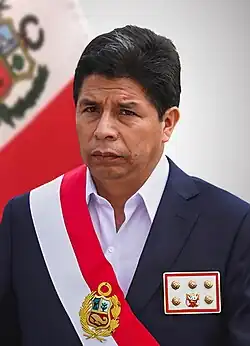 Castillo during a military parade in Lima, September 2022, three months before his ousting