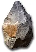 A simple stone tool from the Sahara region
