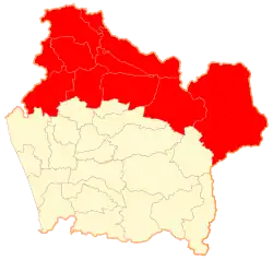 Location in the Araucanía Region