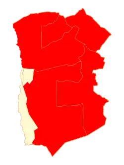 Location in Tarapacá Region