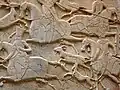 Persian relief from Qajar era in the style of Persepolis, located at Tangeh Savashi.