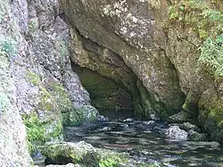 The source of the Doubs in Mouthe.