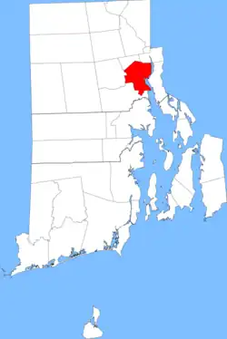 Location in Rhode Island