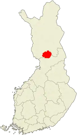Location of Ranua in Finland