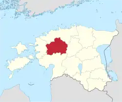 Location of Rapla County