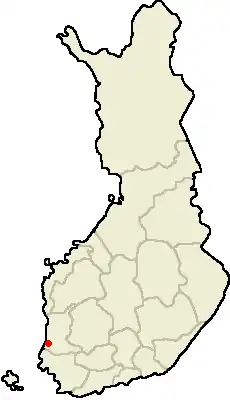 Location of Rauma in Finland