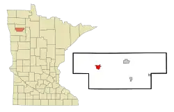 Location of Red Lake Fallswithin Red Lake County and state of Minnesota