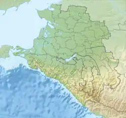 Map showing the location of Taman Peninsula