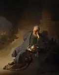 Jeremiah Lamenting the Destruction of Jerusalem (1630) by Rembrandt