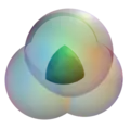Reuleaux tetrahedron made with four spheres
