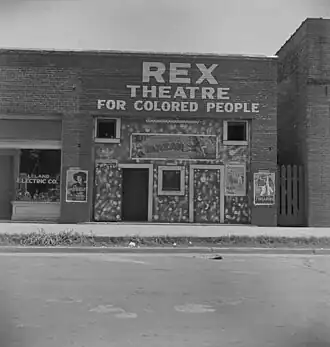 A separate movie theater for black people in Mississippi (1937)