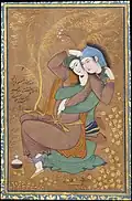 In this 16th-century miniature of Reza Abbasi, the simplicity and harmony anticipate the principles of modern graphic design.
