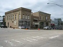 Buildings in downtown Richmond, Illinois