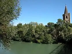 The Aragón river in Sangüesa (Navarre)