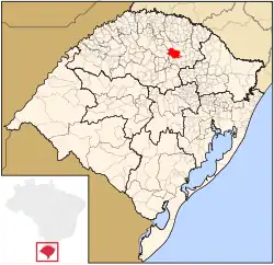 Location in Rio Grande do Sul, Brazil