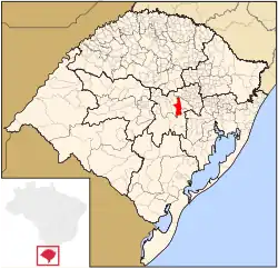 Location in Rio Grande do Sul, Brazil