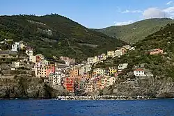 View of Riomaggiore from the sea