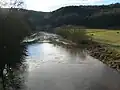 The Severn River flowing through farmland.