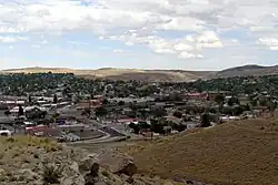 Panorama of downtown Rock Springs, looking southeast from grant Street