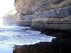 Horizontal rock strata at Depot Beach, New South Wales