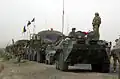 ISAF soldiers on loan from the Romanian Land Forces between Kandahar and Kabul in 2003