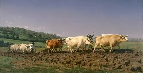 Rosa Bonheur, Ploughing in Nivernais, 1849