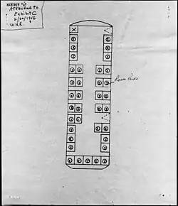 Court evidence showing where Parks was sitting on the bus