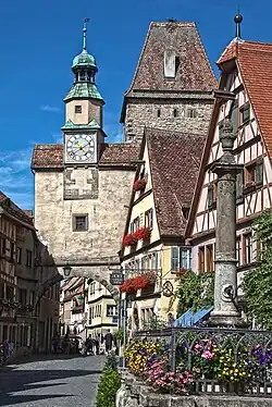 Markusturm and Röderbogen, one of the town's oldest preserved defensive gates