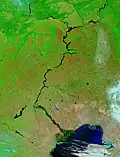 Satellite image of the Volga
