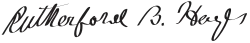 Cursive signature in ink