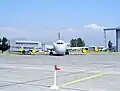 A Chilean Boeing 707 with a Phalcon radar fitted to its nose and sides.