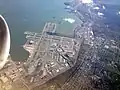Aerial view of the airport.