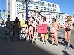 Protest against the San Francisco, CA ban on public nudity