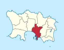 Location of Saint HelierSaint-Hélier in Jersey
