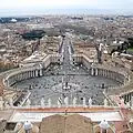 St. Peter's square seen from the basilica.