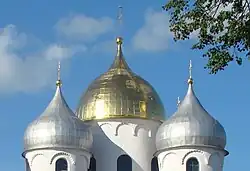 The Saint Sophia Cathedral of Novgorod was one of the first churches which introduced Onion domes