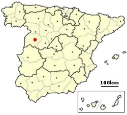 Location of Salamanca in Spain