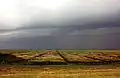 A thunderstorm over the island