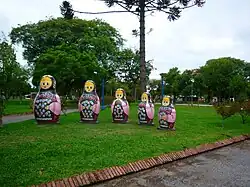 San Javier, Plaza de la Libertad - Homage to Russian inmigrants.