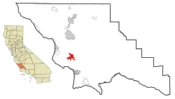 Location in San Luis Obispo County and the state of California