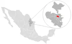 Location of San Nicolás de los Garza in northern Mexico