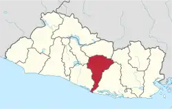 Location within El Salvador