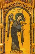 Enamel plaque of Saint Uriel the Archangel, part of the Pala d'Oro at St Mark's Basilica, Venice